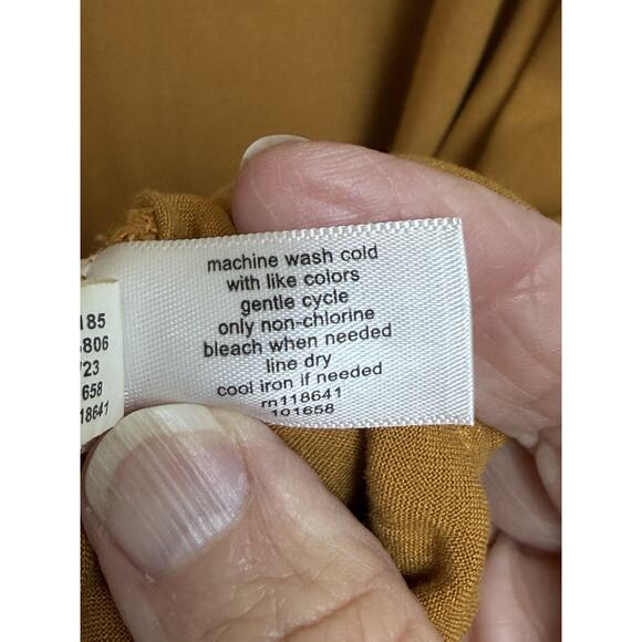 Lane Bryant Sz 20 Quarter Button Up Blouse Short Sleeve Tunic Top Flowy Brownish - Picture 11 of 11